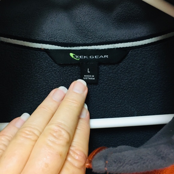 Ten Gear Zip up Sweater Jacket Fleece L orange - Picture 3 of 8